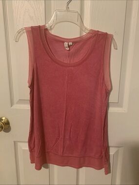 Cable & Gauge Dusty Rose Sleeveless Tank Top